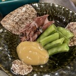 和み酒場こころや - お豆は、出汁がしっかり効いてるので、酢味噌が余りちょっと勿体無い気持ち。。