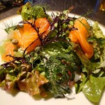 洋食 つばき - スモークサーモンのサラダ