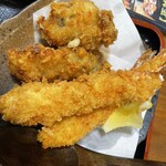 Ginzou Mino O - エビ、牡蠣フライ