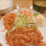 昭和の洋食 弥生 - 夜の定食 ポークチャップ