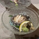 創彩和房ふじた - 活あわび刺身 1580円