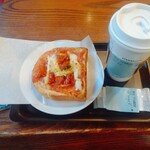スターバックス・コーヒー - ドリップコーヒー(Grande)+セミドライトマトピザトースト