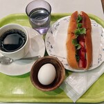 春夏冬 - ホットドッグ 玉子付きセット