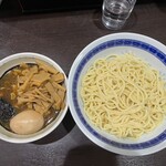 中華そば べんてん - つけ麺　トッピングメンマ、味玉