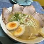 布施 細見商店 - 金の麦味噌　チャーシュー煮玉子