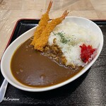 鈴徳 - 熟成カレーの海老フライ添え