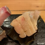 又八 - 珍味中の珍味 寒鰤の脂身の昆布〆