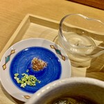 麦の夜明け - 昆布水、山椒、帆立塩