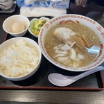 Kimagure - 背脂ラーメン＋小ライス（サービス煮卵）¥1000