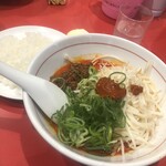 Shisen - 汁無坦々麺・超カタ（1,100円）、ライス（275円）