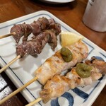 Yakitori Daikichi - ずり（砂肝）154円　ゆず胡椒焼き176円　