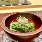 青空 - しろ菜のお浸しからスタート