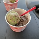 サーティワンアイスクリーム イオンタウン郡山店 - 抹茶ブラウニー＆チョコレート