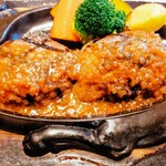 さわやか 湖西浜名湖店 - げんこつハンバーグスープとライスかパン付き1350円内税