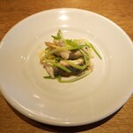 スガハラ - 縞鰺 + 庄内あさつき ヴィネグレット和え