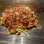 Okonomiyaki Tokugawa - エビ入り  完成～