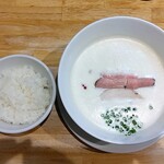 麺家 獅子丸 - 獅子丸ぱいたんらぁめん950円＋ランチサービス小ライス100円