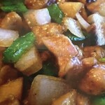 Stir-fried chicken with black beans