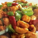 Stir-fried chicken with chili peppers