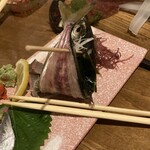 兼平鮮魚店 - アジの活き造り