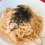 Resutoramporuka - ランチ A 明太子とクリームのスパゲッティ　968円