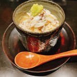 炭とおがわ -  ○このわたとワタリガニの茶碗蒸し