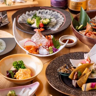 Seasonal Japanese Cuisine incorporating seasonal ingredients to brighten up your special day