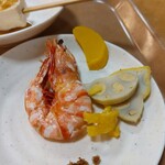 休暇村 - ぷりぷりの海老、辛子蓮根