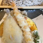 宮前平源泉 湯けむりの庄 - 割とちゃんとしてる天ざる蕎麦