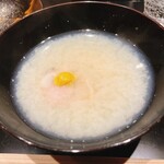 炭とおがわ - 蛤の白味噌汁
