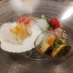 Sapporo kko - 刺盛り、あん肝ポン酢