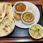 インド・バングラデシュ料理 スターカリーハウス - Cセット(ビーフカレー・マトンカレー・サラダ・サモサ・タンドリーチキン・サフランライス)