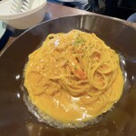 カネ保水産 - タラバとズワイのトマトソーススパゲッティ