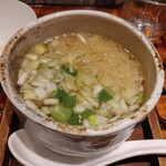 和み処 男山 - [2024年3月　訪問]ミニわんたん麺。しじみ出汁で身体に優しい〆です。