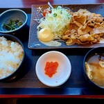 北の味紀行と地酒 北海道 - 生姜焼き定食