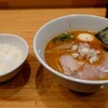 Ralamenyamarukyuu - 味玉濃厚海老らぁ麺+白めし