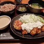 鳥元 - 鶏南蛮タルタル定食♪