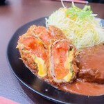 味の店 一番 - ペシャル盛り合わせ定食　ハンバーグ＆チーズカツ　1,500円