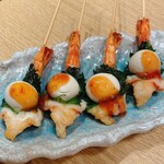 燒肉泰山  國分町總本店 - 海老とうずらの大葉あげ(4個)1056円