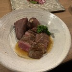 旬路 松田 - 宮崎牛サーロインとシルクスイートのオーブン焼き