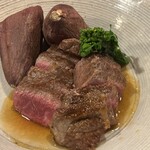 旬路 松田 - 宮崎牛サーロインとシルクスイートのオーブン焼き