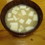 とんかつ 万平 - 味噌汁(ロースカツ定食)