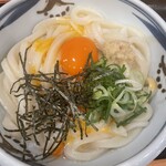 熟成うどん なかや - 釜玉うどん＋大盛（2玉）