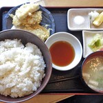 天ぷら処 こさか - 牡蠣天ぷら定食（ごはん大盛り）