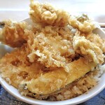 天ぷら処 こさか - 牡蠣天丼（ご飯大盛り）