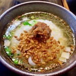 みかさ - 梅茶漬け！つけそばのスープを入れて旨い！