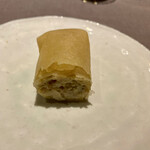 茶禅華 - 蛤と蕗の薹の春巻き