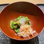 Higashiyama Tsukasa - 春野菜のごま和えと車海老
