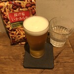 麹町いづみや しろ - あがりビール・あげ塩いかあられ