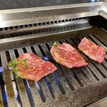 Wagyuu Yakiniku Nikusousaku Ushimasa Oomiyae Kimae Ten - 上カルビ定食。美味し。